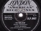 GREAT FATS DOMINO 78  I'M WALKIN' / I'M IN THE MOOD FOR LOVE LONDON HLP 8407 EX-