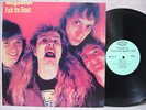 MEGADETH FUCK THE BEAST CARTOON BACK COVER & DIFF LABEL LP
