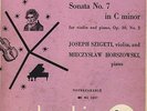 Beethoven: Violin Sonata N. 7 Joseph Szigeti  Mieczslaw Horszowski Columbia 10''