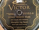 Victor 20552 Memphis Jug Band - STINGY WOMAN/SUN BRIMMER 1927 78 rpm
