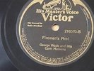 GEORGE WADE & CORN HUSKERS Firemen's Reel VICTOR 216570 Prewar Country 78 V++