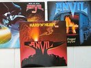 3 VINTAGE ANVIL LPS/METAL ON METAL/HARD N HEAVY/FORGED IN FIRE/CANADIAN ALBUMS