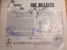 The Beatles 'The Beatles Hits' EP 45RPM 1963  with all four Autographs on sleeve