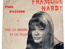 FRANCOISE HARDY RARE GREEK 45+ PS ON MELODY VG+ (TOUS LES GARCONS...