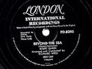  1960 #1 ON 78 BOBBY DARIN - BEYOND THE SEA S. AFRICA LONDON PD 8295 E