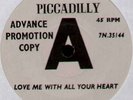 [TONY BURROWS/ROGER GREENAWAY] KESTRELS LOVE ME WITH ALL YOUR HEART UK PROMO 7