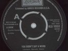 NORTHERN SOUL -  YVONNE BAKER - YOU DIDN'T SAY A WORD / BOBBY PARIS - UK LONDON.