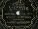 Bennie Moten KC Orch, Pass Out Lightly, Ding Dong Blues, Victor 21199 78 rpm