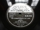 HARVEY AND THE MOONGLOWS TEN COMMANDMENTS RARE UK LONDON 1958 78 rpm NEAR MINT