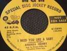 Andrea Henry I Need You Like A Baby Rare Northern Soul Funk Breaks Promo 45