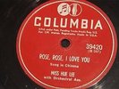 MISS HUE LEE Rose Rose I Love You CHINESE COLUMBIA 39420 78 V++