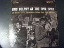 ERIC DOLPHY AT THE FIVE SPOT LP RECORD NEW JAZZ PURPLE LABEL DG RVG NJLP 8260