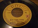 ORIGINAL CARL PERKINS BLUE SUEDE SHOES/HONEY DON'T 45 SUN RECORDS ELVIS PRESLEY
