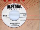 FREDDY FENDER mean woman b/w holy one WHITE LABEL PROMO ROCKABILLY 45 w563