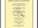 DAVID BOWIE - ROCK LEGEND - ORIGINAL HAND SIGNED AUTOGRAPH