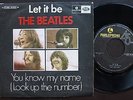 THE BEATLES SINGLE MADE IN PORTUGAL 45 PS 7 * LET IT BE *