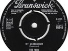 THE WHO - MY GENERATION - ORIGINAL 1965 UK VINYL SINGLE ON BRUNSWICK - NICE EX+