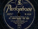 14pc78 -Jazz-Parlophone R618- Louis Armstrong & his Orchestra/Frankie Trumbauer