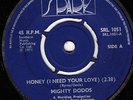 MIGHTY DODOS *HONEY I NEED YOUR LOVE* 1971 SPARK  EX