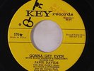 JANIE DAVIDS: Gonna Get Even With Elvis Presley's Sergeant 45 (promo rubber sta