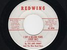 Tenn C&W TEX & JIMMY I Cry A Million Tears/Blue Blue Ocean REDWING VG+ HEAR