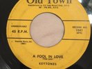 THE KEYTONES   Seven Wonders Of The World   OLD TOWN 1041 Rare Orig. '57 Doo Wop