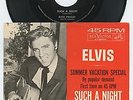 Rare Rock & Roll 45 & Pic Sleeve - Elvis Presley - Such A Night - RCA #8400 - M-