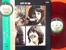 THE BEATLES LET IT BE JAPAN 1st ISSUE RED WAX LP MEDAL GOLD OBI