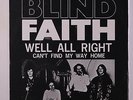 BLIND FAITH: Well All Right / Can't Find My Way Home 45 (Netherlands M- PS, cen