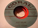 ROCKABILLY BAKER KNIGHT EDDIE COCHRAN Just Relax CORAL 62132 DJ   '58 RAB