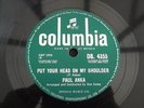 PAUL ANKA PUT YOUR HEAD ON MY SHOULDER 1959 UK PRESS COLUMBIA RECORDS DB.4355