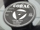 BUDDY HOLLY  ORIGINAL 1958  UK  CORAL 45    ITS SO EASY    /   LONESOME TEARS