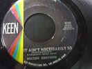 MILTON GRAYSON-It ain't necessarily so /You're a part of me 45 R&B SOUL 1959