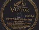 *RARE* Quintet Of The Hot Club Of France - Viper's Dream / Minor's Swing (1937)