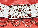 ELVIS STYLE RUBY CRYSTAL CONCERT  BELT ONLY (£94.50) FREE UK POSTAGE