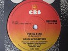 BRUCE SPRINGSTEEN - I'M ON FIRE / JOHNNY BYE BYE - RARE SOUTH AFRICA SINGLE