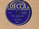 Alex Moore Decca 7552 E blues 78 Bull Con Blues b/w Hard Hearted Woman