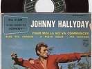 EP JOHNNY HALLYDAY  POUR MOI LA VIE VA COMMENCER AVEC PARTICULARITE