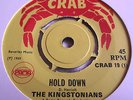 THE KINGSTONIANS   HOLD DOWN ** 1969 Pama CRAB 45 **GREAT TRACK**