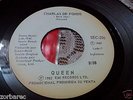 QUEEN BACK CHAT CHARLAS DE FONDO MEXICAN PROMO 45 SINGLE WHITE LABEL MEXICO