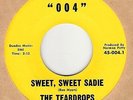 45rpm record; TEARDROPS ' SWEET SWEET SADIE ' COLORADO GARAGE ROCKER ' EXC. NICE