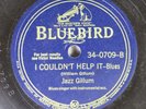 Hear Blues 78 Jazz Gillum - I Couldn'T Help It / Deep Water Blues On Bluebird
