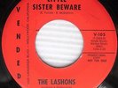 the LASHONS Little Sister Beware b/w Monkey Age GIRL GROUP SOUL 45 e197 HEAR