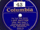 78rpm Jazz – Louis Armstrong – I Got Rhythm – Blue Wax Columbia 2590