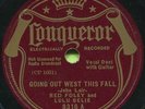 RED FOLEY & LULU BELLE (Going Out West This Fall / Hi) 78 RPM COUNTRY RECORD