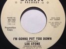 Lee Stone 45 Hold On Baby Shaw Mod R&B Soul Dancer WLP I'm Gonna Put You Down