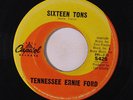 TENNESSEE ERNIE FORD: Sixteen Tons / Hicktown 45 Soul