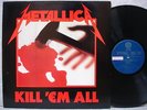 METALLICA KILL 'EM ALL 1989 LP PICTURE & LYRIC W/INSERT + CARD EX+   NM- Promo