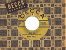 CANADA 1950s GOLD REC ROCK 45 RPM BUDDY HOLLY : RAVE ON + RAINING IN MY HEART
