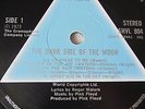 RARE Pink Floyd - UK 1st DARK SIDE OF THE MOON SHVL804 A2/B2 SOLID BLUE TRIANGLE